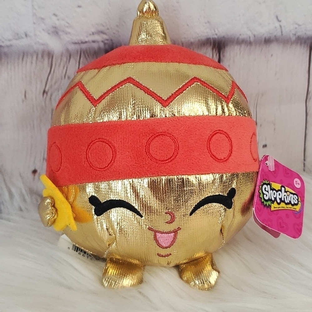 🆕️NWT Shopkins Gold Ornament Annie 7" Plush Holiday Christmas Stuffed Toy